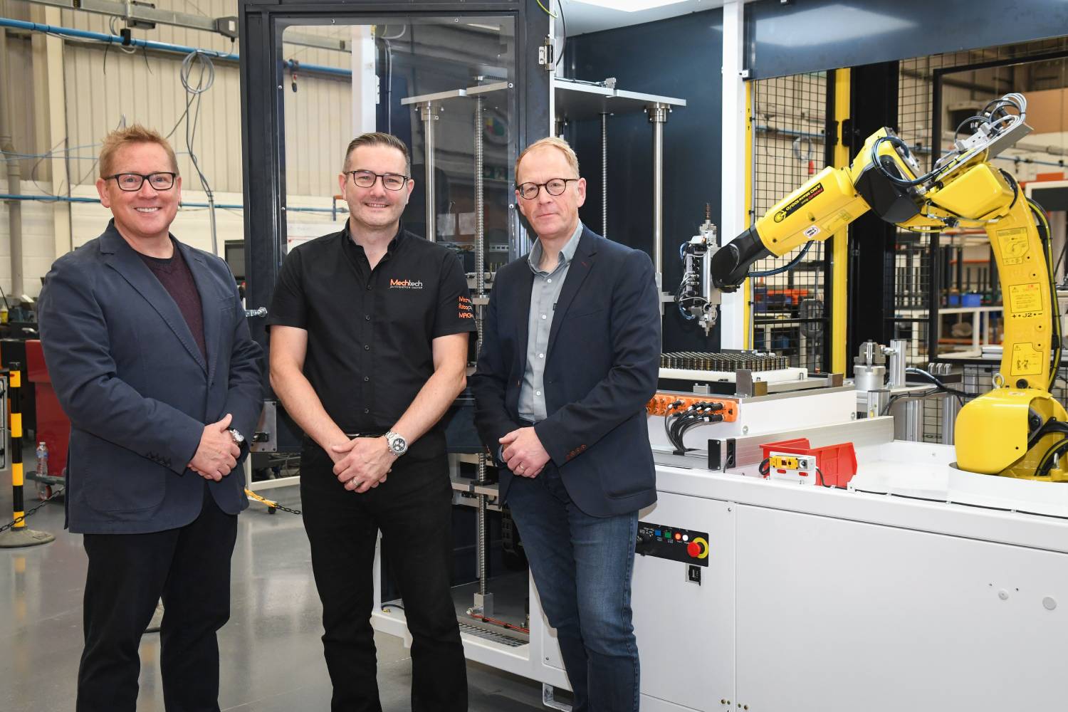 From left Andy Moss of Ricosta Capital, Mechatronic Managing Director Tony Parker-Watkins and Steve Grice of UKSE