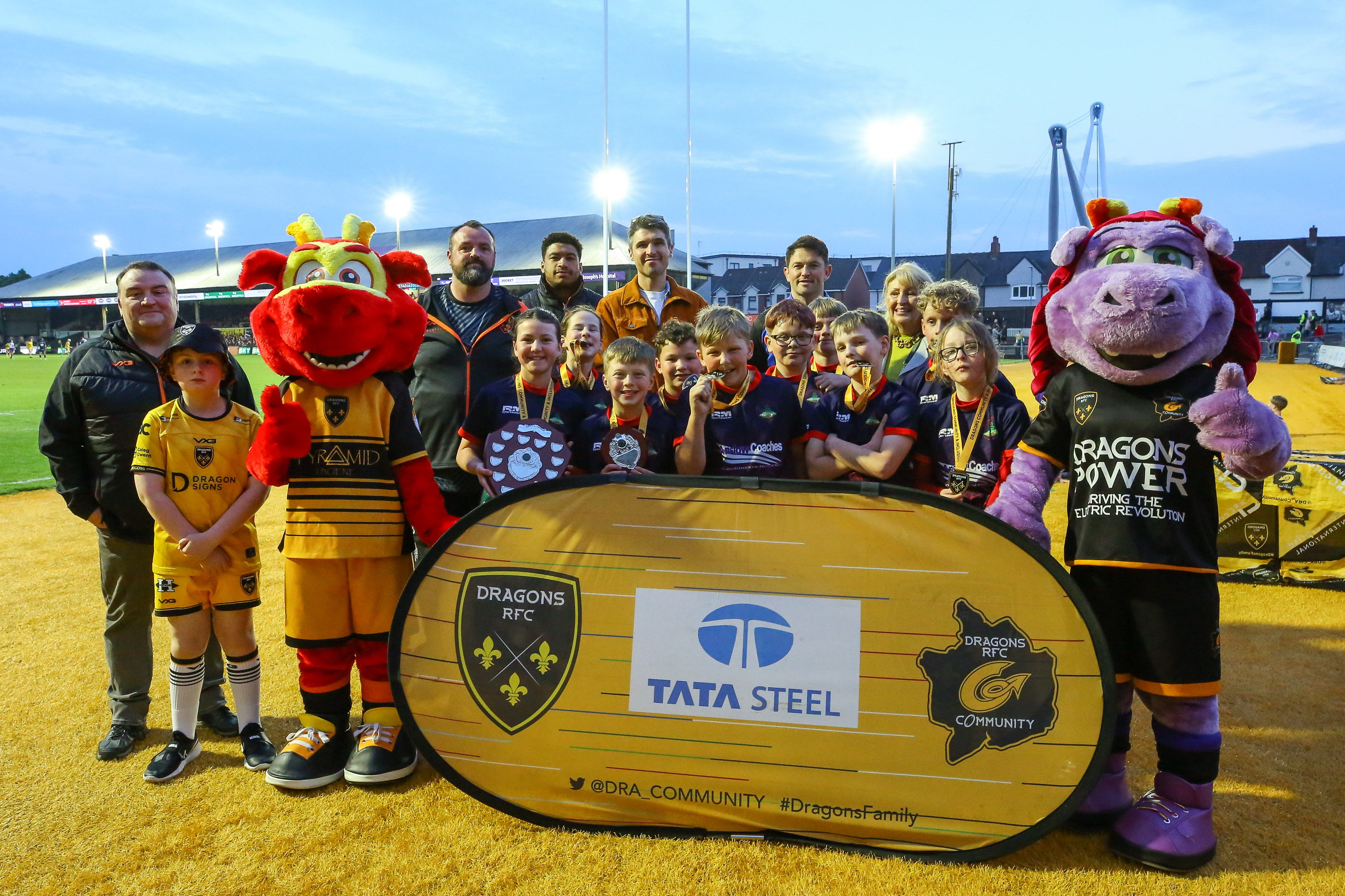 Winning Team at the Tata Steel UK Phil James Memorial Finals in support of Dragons RFC Community