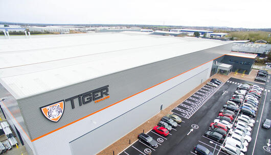 *Images owned by Tiger Trailers, can only be used with Tiger Trailers Case Study using Colorcoat HPS200 Ultra and Colorcoat Prisma.Client: Baloo PropertiesArchitect: AJA ArchitectsMain contractor: Bowmer + KirklandCladding installer:UK Waterproofing Solut