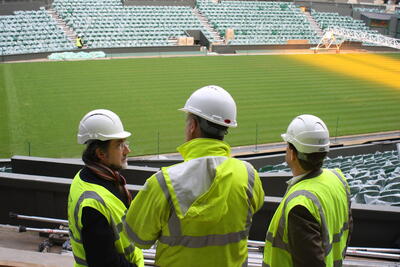 Site visit to a seated sports area