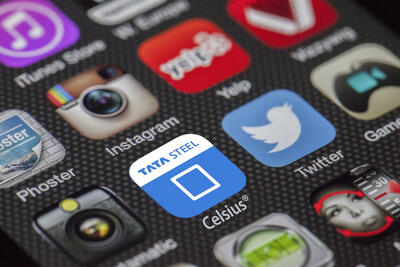 Image of mobile phone screen with Celsius design app