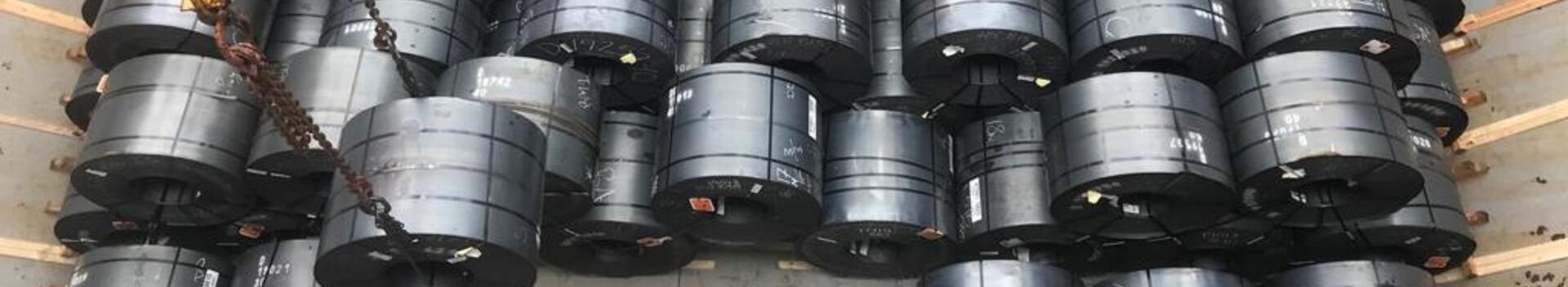 Steel coils at Newport Dock