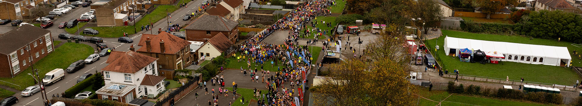 Drone shot of Cwmavon