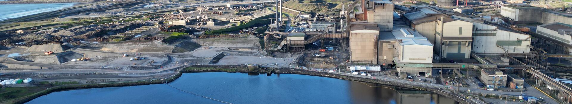 Overlooking the site of the new EAF