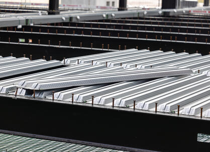 ComFlor 80 Closed Ends installation at Luton Airport