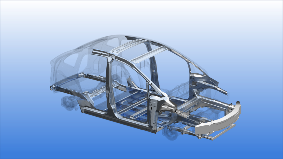 3D picture of a car frame