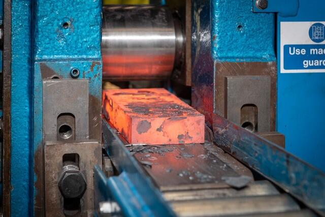 WMG Hot rolling of laboratory cast steel sample WMG Hot rolling of laboratory cast steel sample