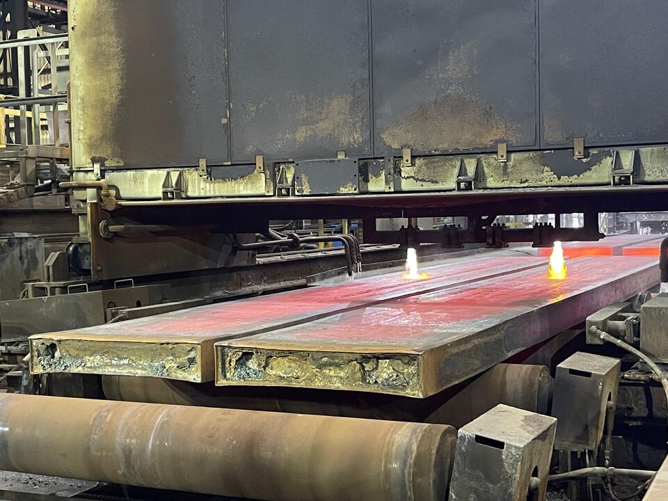 Last slab from caster 2