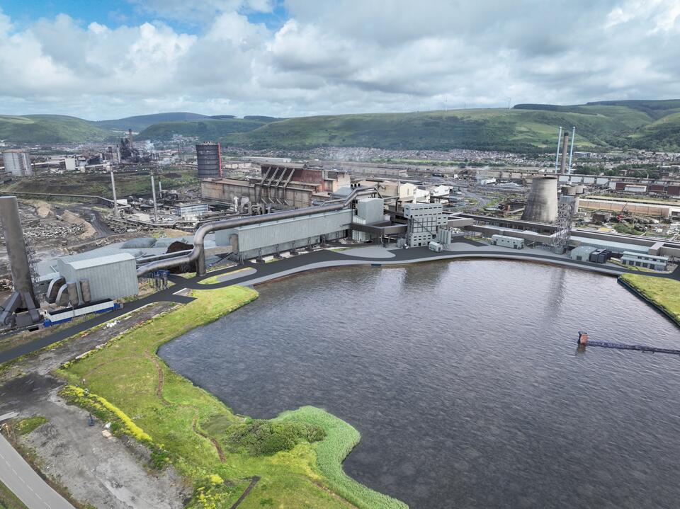 Artist impression of the new EAF plant Artist impression of the new EAF plant