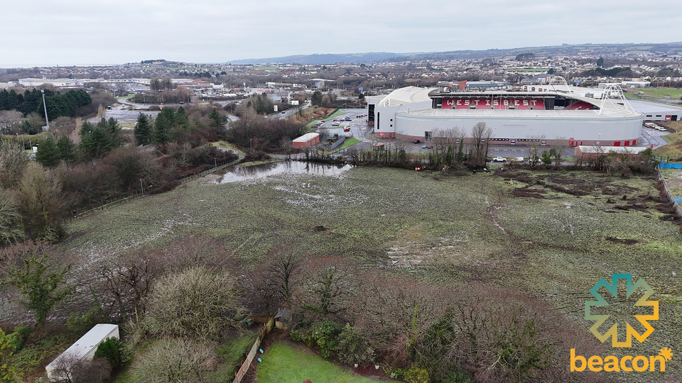 Land next to Parc y Scarlets