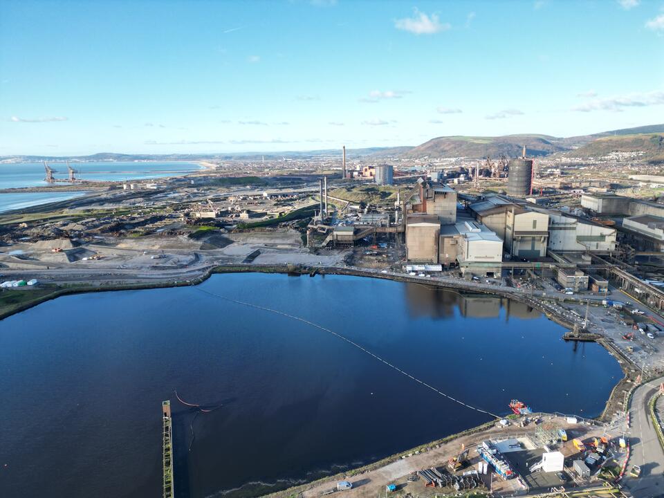 Overlooking the site of the new EAF